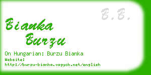 bianka burzu business card